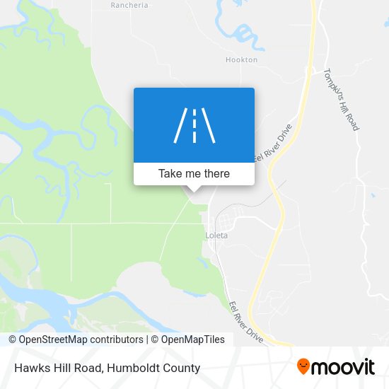 Hawks Hill Road map