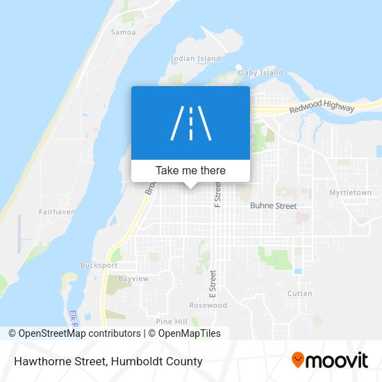 Hawthorne Street map