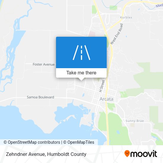 Zehndner Avenue map