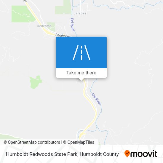 Humboldt Redwoods State Park map