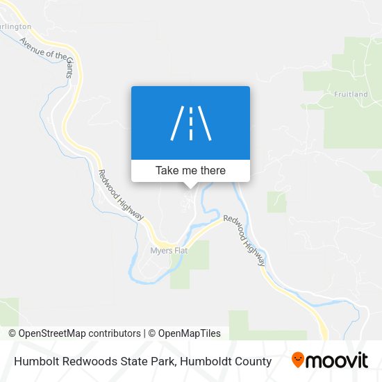 Humbolt Redwoods State Park map