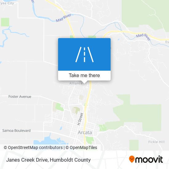 Janes Creek Drive map