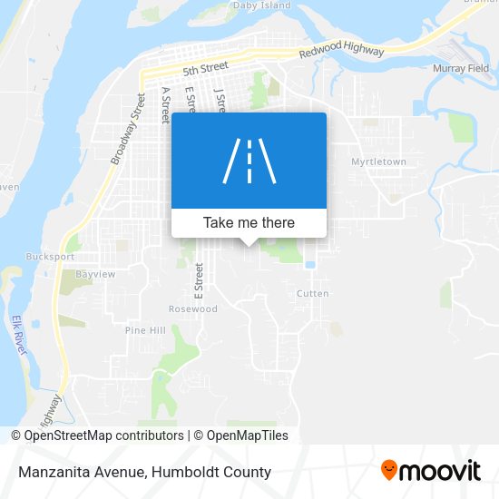 Manzanita Avenue map