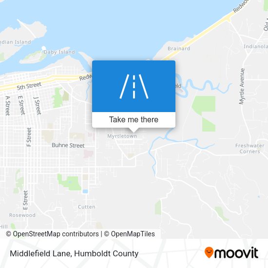 Middlefield Lane map