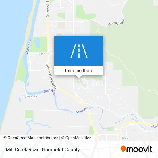 Mill Creek Road map