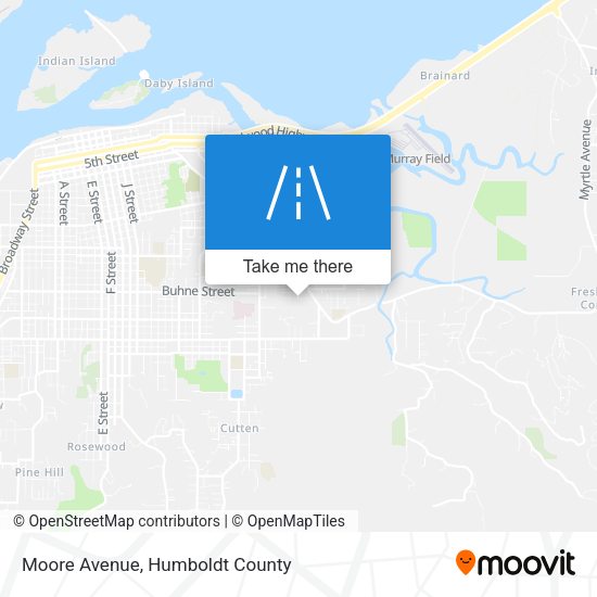 Moore Avenue map