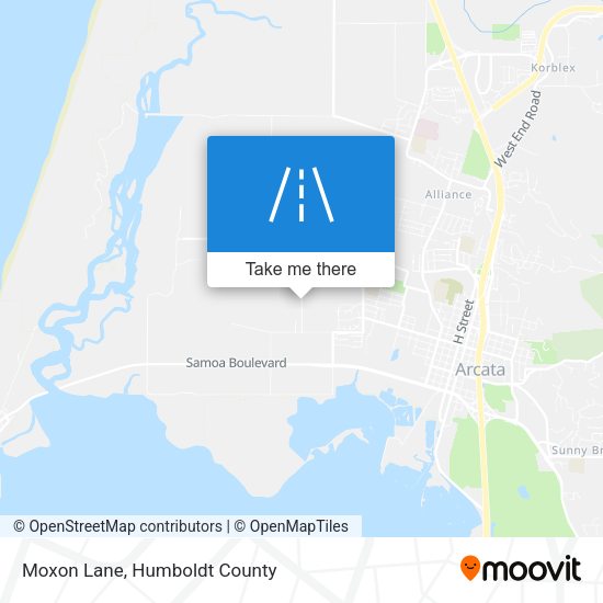 Moxon Lane map