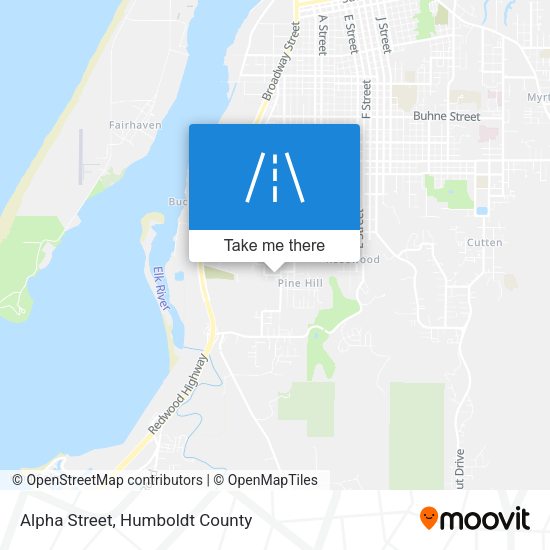 Alpha Street map