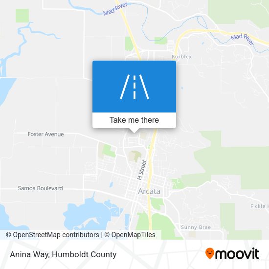 Anina Way map