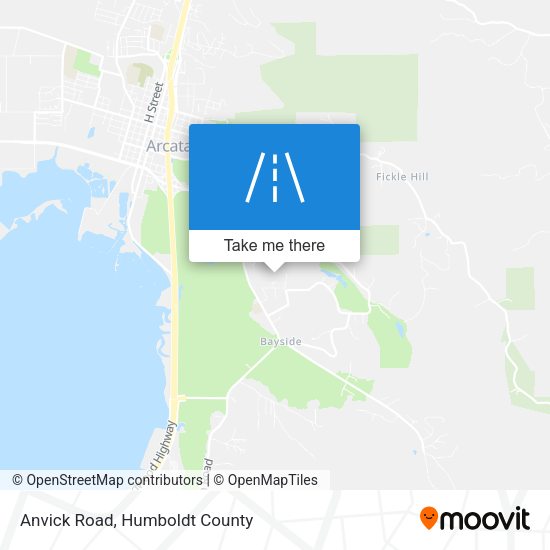 Anvick Road map