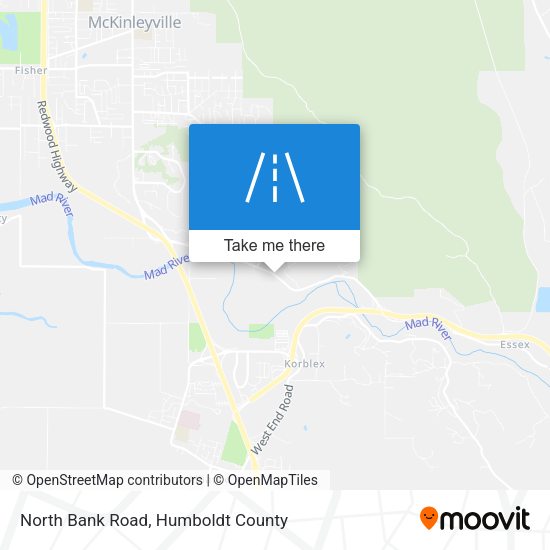 North Bank Road map