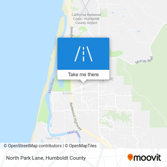 North Park Lane map