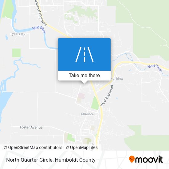 Mapa de North Quarter Circle