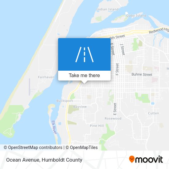 Mapa de Ocean Avenue
