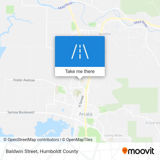 Mapa de Baldwin Street