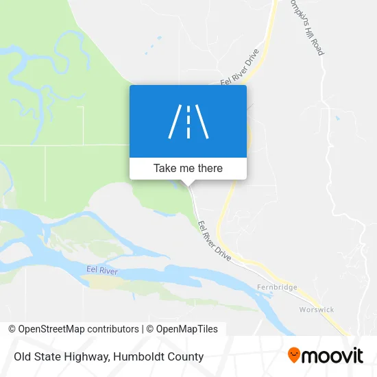 Old State Highway map