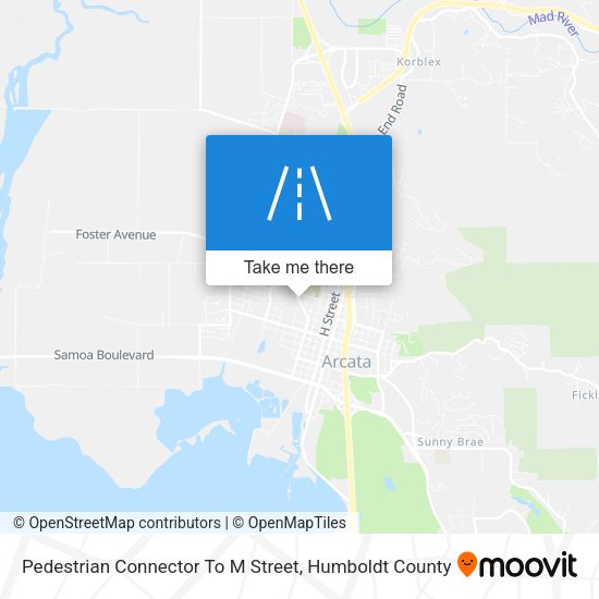 Pedestrian Connector To M Street map