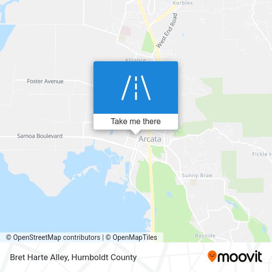 Mapa de Bret Harte Alley