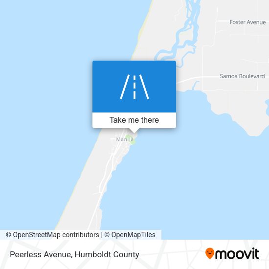 Peerless Avenue map