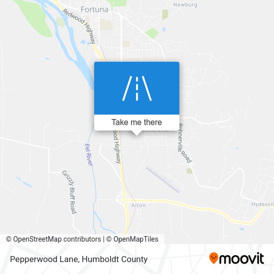 Pepperwood Lane map