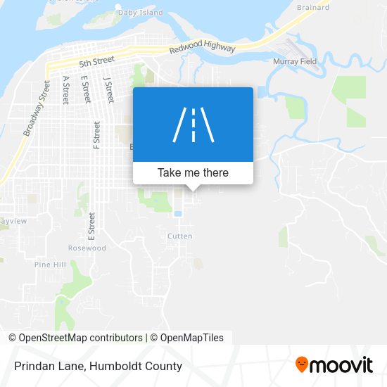 Mapa de Prindan Lane