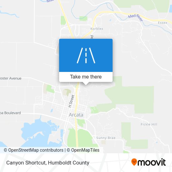 Canyon Shortcut map