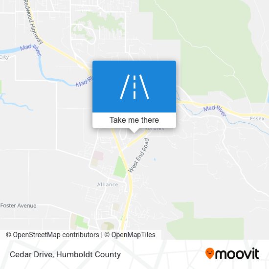 Cedar Drive map