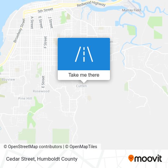 Cedar Street map