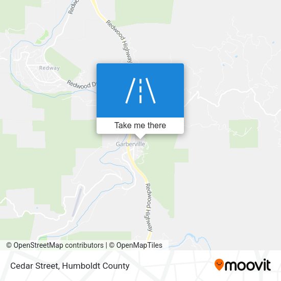 Cedar Street map