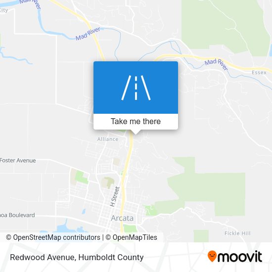 Redwood Avenue map