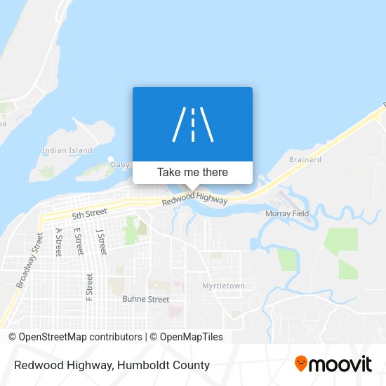 Redwood Highway map