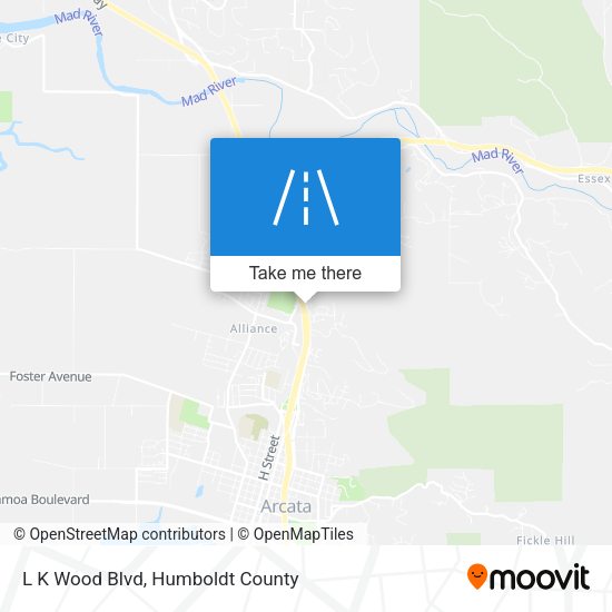 L K Wood Blvd map