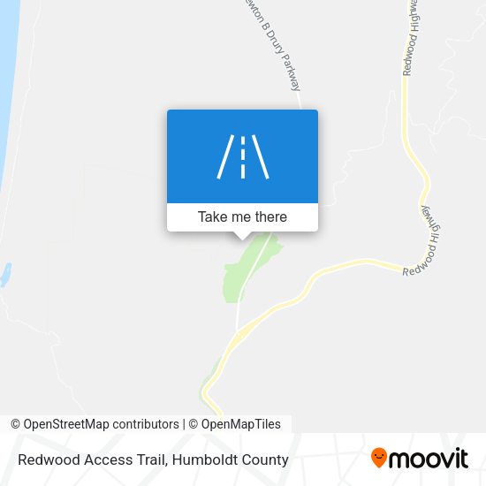Redwood Access Trail map