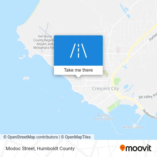 Modoc Street map