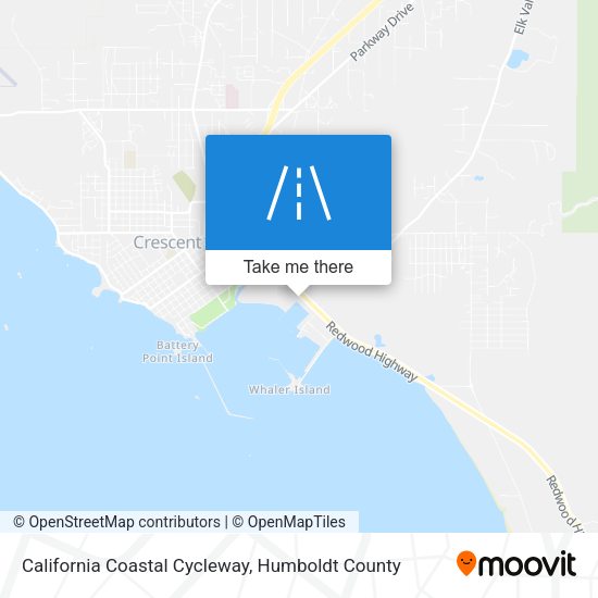 California Coastal Cycleway map