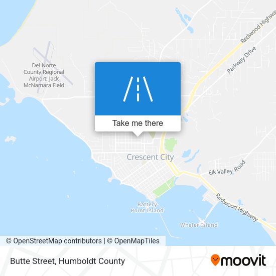Butte Street map