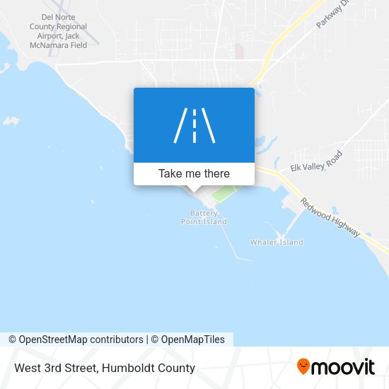 West 3rd Street map
