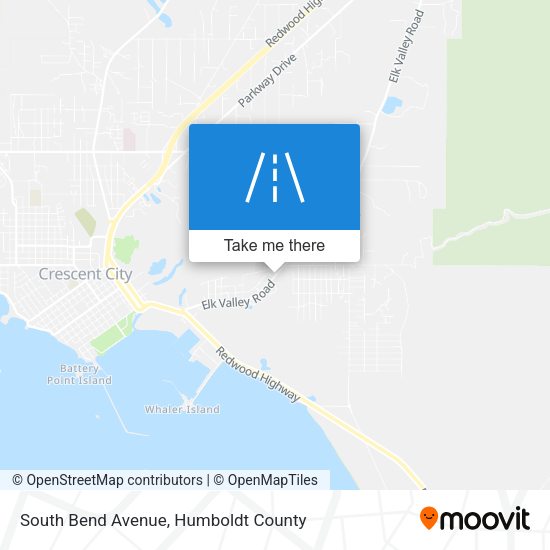 Mapa de South Bend Avenue