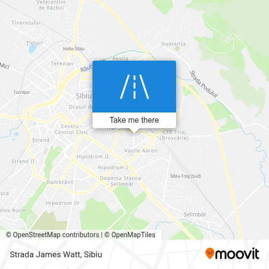 Strada James Watt map