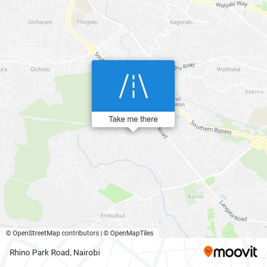 Rhino Park Road map