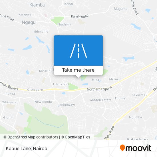 Kabue Lane map