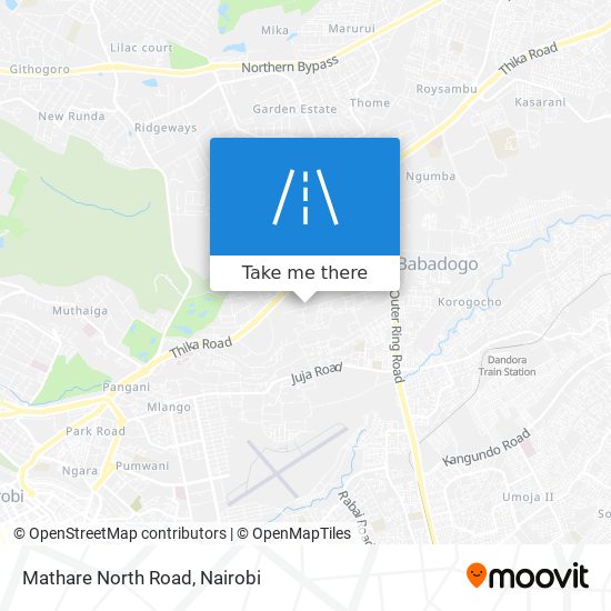 Mathare North Road map