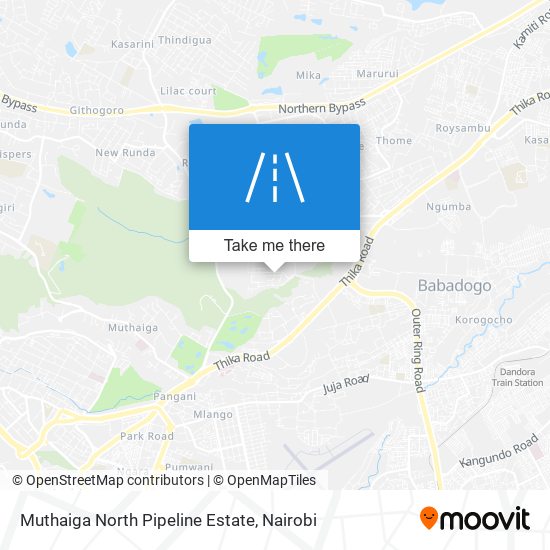 Muthaiga North Pipeline Estate map