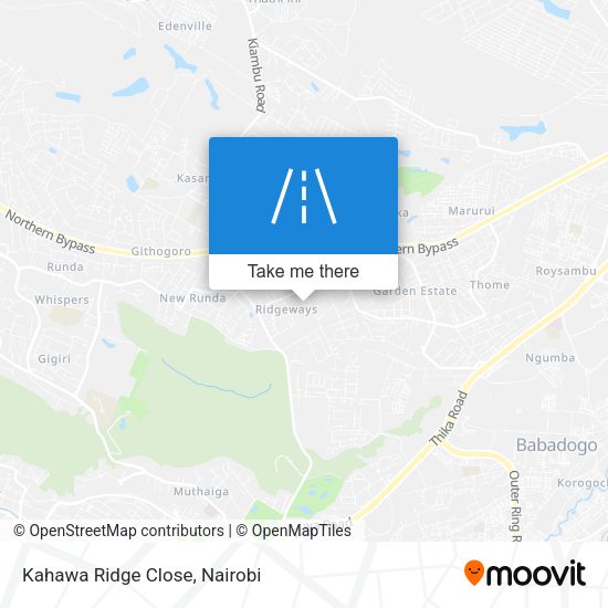 Kahawa Ridge Close map