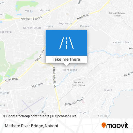 Mathare River Bridge map