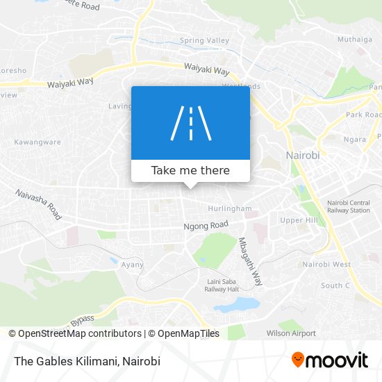 The Gables Kilimani map