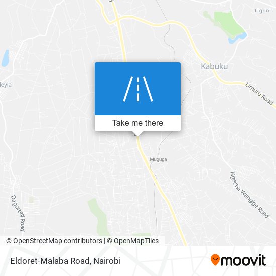 Eldoret-Malaba Road map