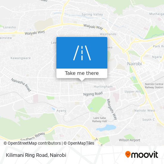 Kilimani Ring Road map