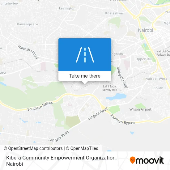 Kibera Community Empowerment Organization map