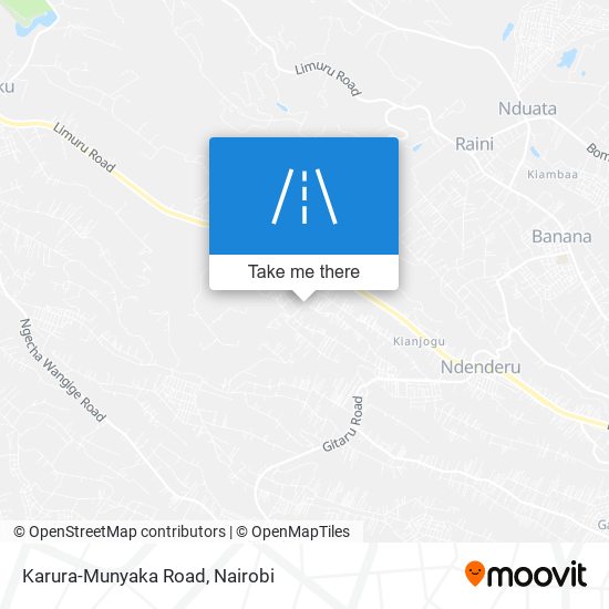 Karura-Munyaka Road map